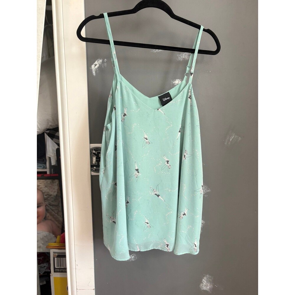 Torrid size 0 Disney tinker bell Peter Pan mint green Sophie tank top blouse
